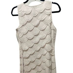 COPY - Cartise size 6 white scallop dress NWT